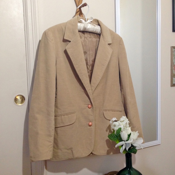 OSCAR DE LA RENTA Vintage Corduroy Jacket Size 9/10 - Picture 2 of 8